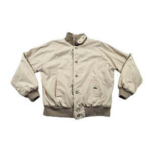 LaCoste Reversible Jacket To Sweater Beige Sz L Button Down 1990s